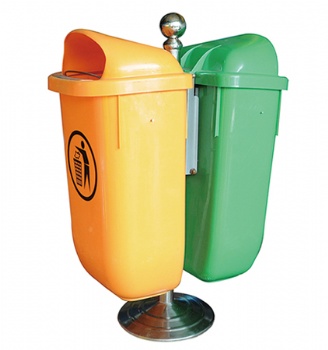 New type 50litre twins plastic dustbin